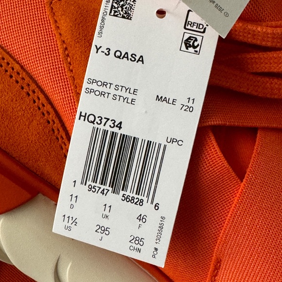 Size 11.5 - adidas Y-3 Qasa High Orange HQ3734 sneaker main image 6